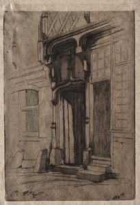 ブールジュのミラボー通りにある古い修道院の出入り口 作： Charles Meryon