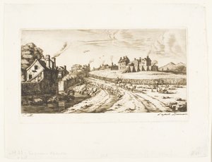 パリ、サンマルソー郊外への入り口 作： Charles Meryon