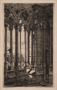 パリのエッチング: ノートルダム美術館 作： Charles Meryon