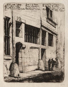 パリのエッチング：バッドボーイズの街、1854年。 作： Charles Meryon