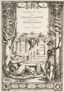 Thomas De Leuの作品カタログの口絵、1866年。 作： Charles Meryon