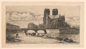 ノートルダム・ド・パリの後陣 (The Apse of Notre-Dame, Paris) 作： Charles Meryon