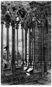 La Galerie Notre-Dame、c1841-1868 1924 作： Charles Meryon