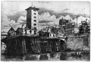 ラポンペノートルダム、c1841-1868 1924 作： Charles Meryon