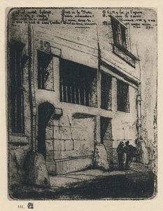 La Rue Des Mauvais Garcons 3rd State、5 x 3 78インチ、1854年、1927年 作： Charles Meryon