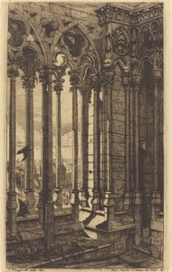 パリのノートルダム美術館 (The Gallery of Notre Dame, Paris) 作： Charles Meryon