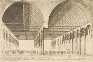 パレ・ド・ジャスティスの前室 パレ・ド・ジュスの前室…、1855年。 作： Charles Meryon