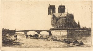 Notre-dame de ParisのApse（パリ、ノートルダムの大聖堂のApsis） 作： Charles Meryon