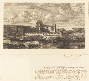 古いルーヴル、ゼーマンの絵画、1651年 作： Charles Meryon