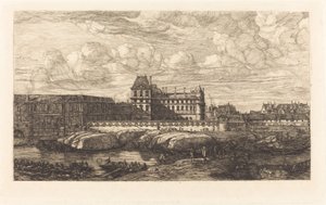 古いルーヴル、ゼーマンの絵画、1651年 作： Charles Meryon