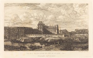 古いルーヴル、ゼーマンの絵画、1651年 作： Charles Meryon