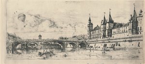 ルポンオーチェンジ2番目の状態、6 18 x 13116インチ、1854年、1927年 作： Charles Meryon