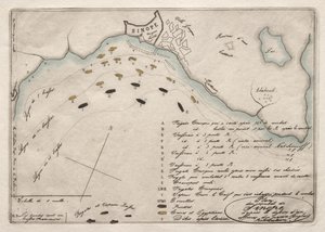 シノペの戦いの地図、1853年。 作： Charles Meryon