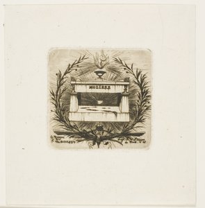モリエールの墓、ペール・ラシェーズ墓地、パリ 作： Charles Meryon