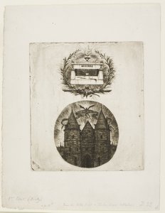 モリエールの墓、ペール・ラシェーズ墓地、パリ、司法宮旧門 作： Charles Meryon