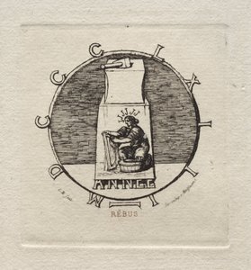 判じ絵: 「ここに古代の復讐があります」 作： Charles Meryon