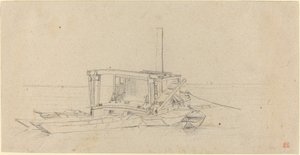 川のドレッジとライター 作： Charles Meryon
