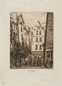 パリ、レ アールのピルエット通り 作： Charles Meryon