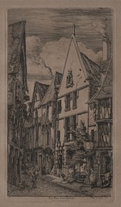 Rue des Toiles, ブールジュ 作： Charles Meryon