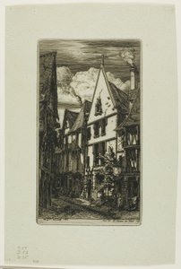 Rue des Toiles, ブールジュ 作： Charles Meryon