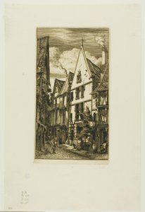 Rue des Toiles, ブールジュ 作： Charles Meryon