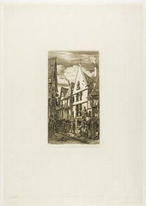 Rue des Toiles, ブールジュ 作： Charles Meryon