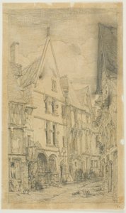 Rue des Toiles, ブールジュ 作： Charles Meryon
