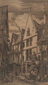 Rue des Toiles、ブールジュ、1853 年。