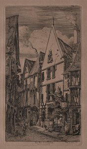 Rue des Toiles, ブールジュ 作： Charles Meryon