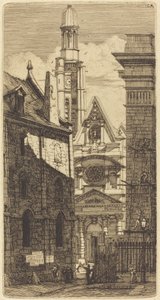 Saint-Etienne-du-Mont, Paris (パリの聖シュテファン教会) 作： Charles Meryon