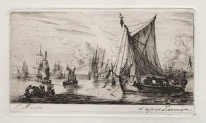 サウスシーフィッシャーズ、1850年。 作： Charles Meryon