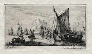サウスシーフィッシャーズ、1850年。 作： Charles Meryon