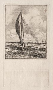 スウィフトセーリングプロア、マルグレイブ諸島、オセアニア、1866年。 作： Charles Meryon
