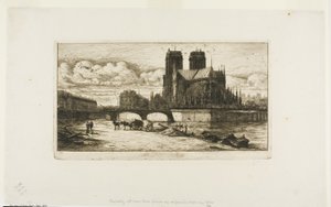 パリのノートルダム大聖堂の後陣 作： Charles Meryon