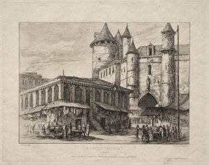 グランド シャトレ、パリ、1780 年頃 作： Charles Meryon