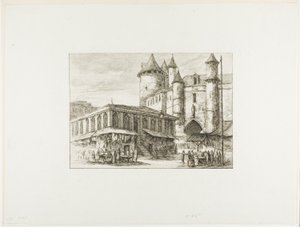 グランド シャトレ、パリ、c. 1780年、以前の図面の後 作： Charles Meryon