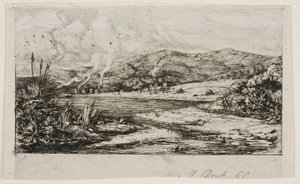 アカロアの小さなフランス植民地、1845 年 作： Charles Meryon