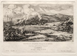 アカロアの小さなフランス植民地、1845 年 作： Charles Meryon
