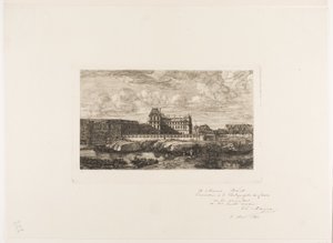 古いルーブル、パリ、1651 作： Charles Meryon