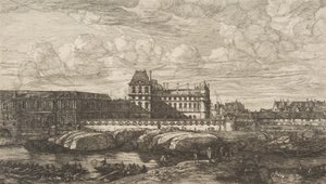 パリの旧ルーヴル美術館、ゼーマン作、1865～66年。 作： Charles Meryon