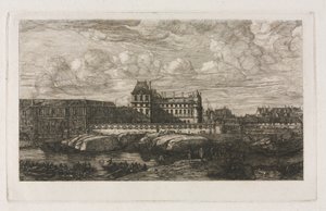 ゼーマンの絵画からの古いルーヴル、1651 作： Charles Meryon