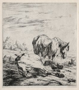 二頭の馬、1850。