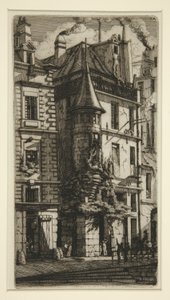 Tourelle, rue de la Tixeranderie (小塔のある家, rue de la Tixeranderie) 作： Charles Meryon