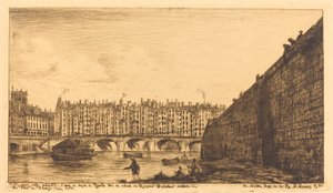 ポントーチェンジ、パリ、1​​784年頃 作： Charles Meryon after Victor Jean Nicolle