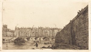 ポントーチェンジ、パリ、1​​784年頃 作： Charles Meryon after Victor Jean Nicolle