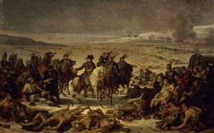 アイラウの戦いの後、1807年2月9日（キャンバスに油彩） 作： Charles Meynier