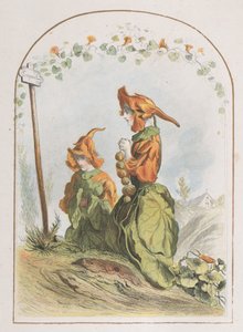 キンレンカ、アニメーションの花、1820-70年、1820-70年から。 作： Charles Michel Geoffroy