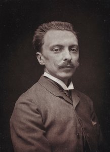芸術および伝記アルバム、5年目、サロン1885;フランスの画家アルフレッドポールマリードリシュモン（1857-1911）の肖像 作： Charles Michelez