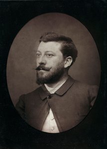 芸術および伝記アルバム、6年目、サロン1885;フランスの画家モロット・アイメの肖像（1850？1913）