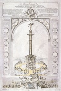 ネルソン卿の記念碑を円柱の形にしたデザイン（1806年 作： Charles Middleton